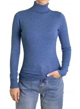 Maglia collo alto tinta unita 